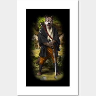 Exclusive Hand Drawn Samurai Wolf | Samurai Collection Item-15 (Wolf) | by Rendigart Studio Posters and Art